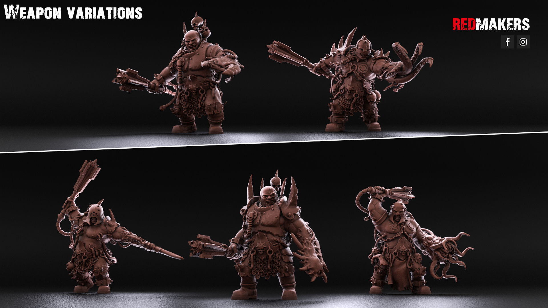 Pack of Abhuman Giants - Heretics 3D print model_10