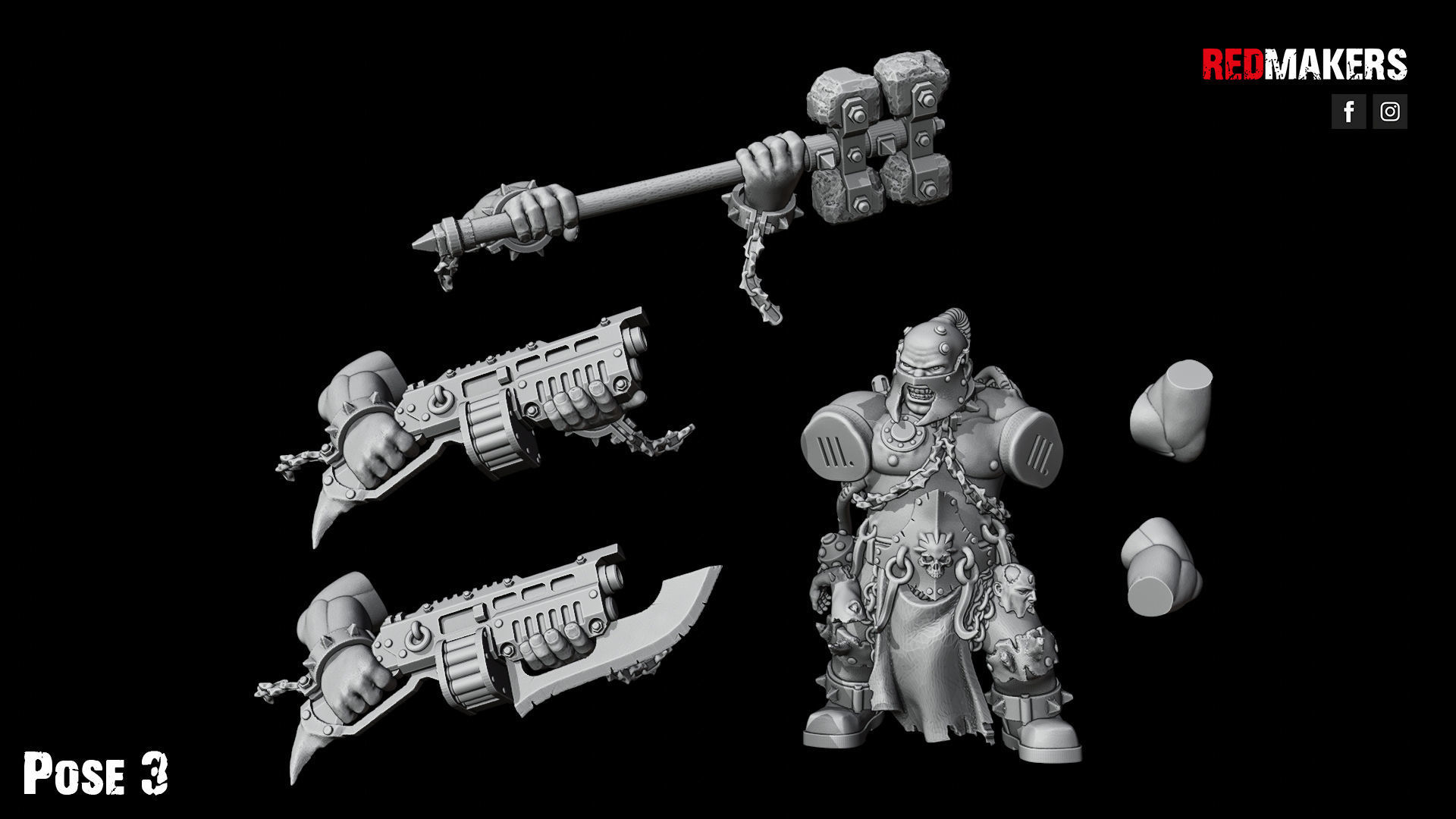 Pack of Abhuman Giants - Heretics 3D print model_58