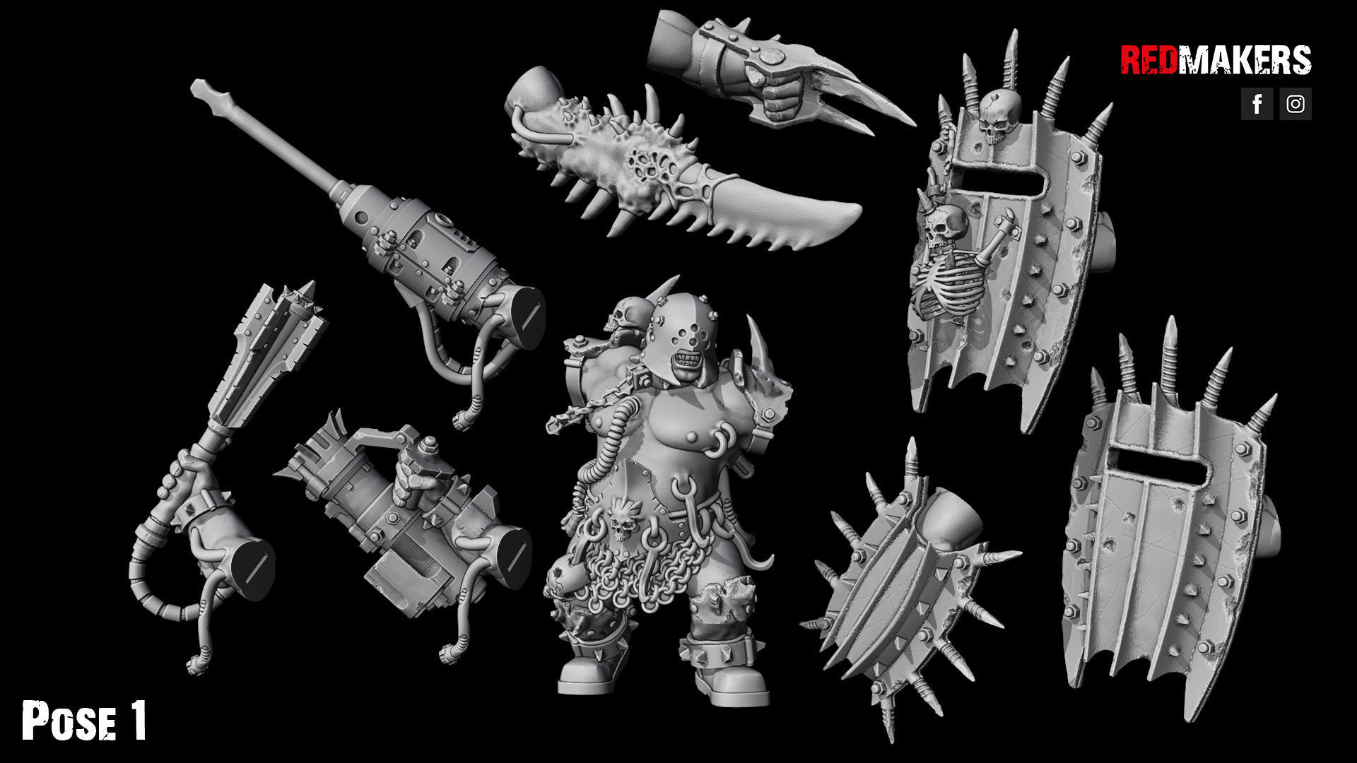 Pack of Abhuman Giants - Heretics 3D print model_51