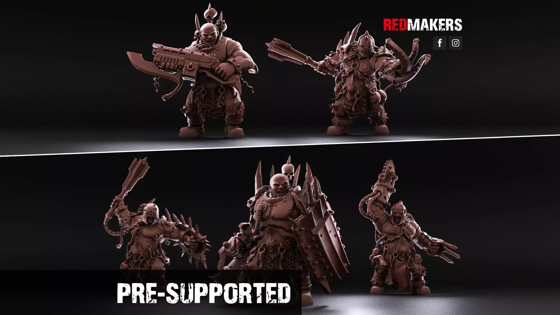 Pack of Abhuman Giants - Heretics 3D print model_0