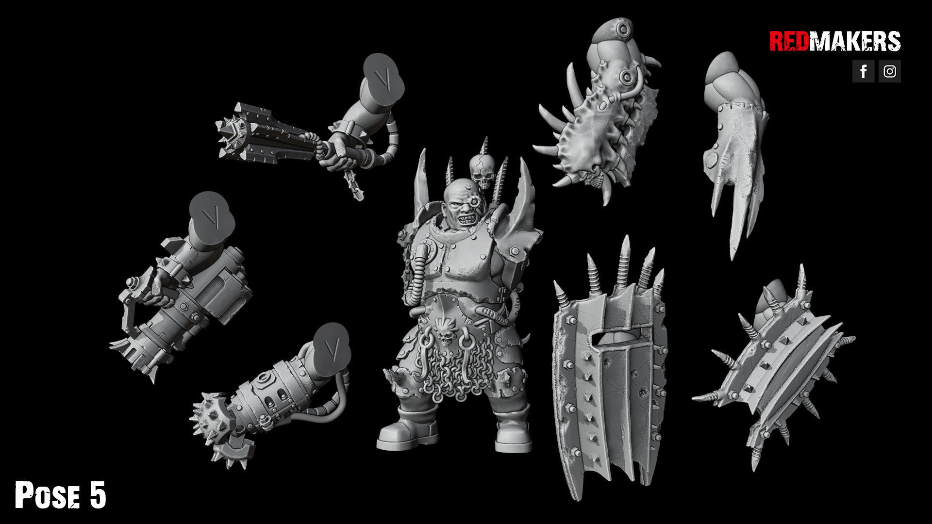 Pack of Abhuman Giants - Heretics 3D print model_63