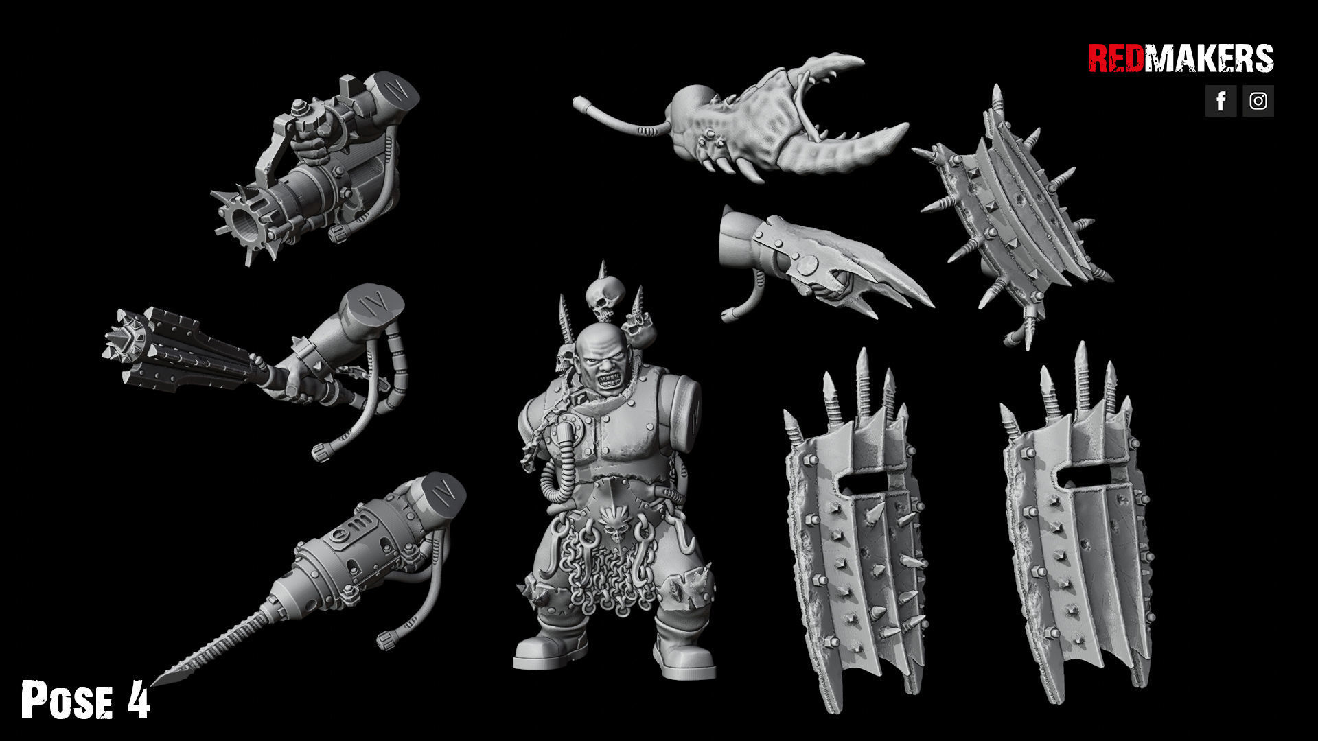 Pack of Abhuman Giants - Heretics 3D print model_60