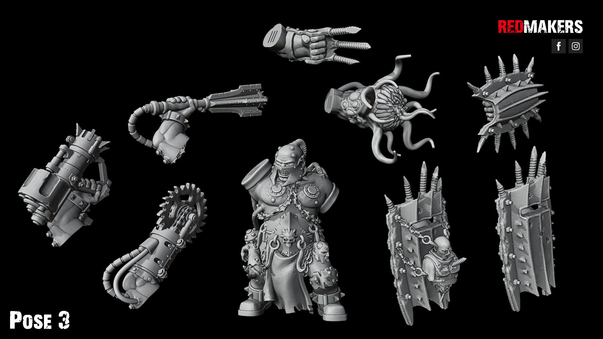 Pack of Abhuman Giants - Heretics 3D print model_57