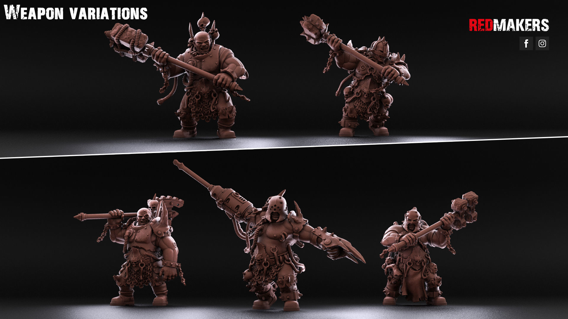 Pack of Abhuman Giants - Heretics 3D print model_9