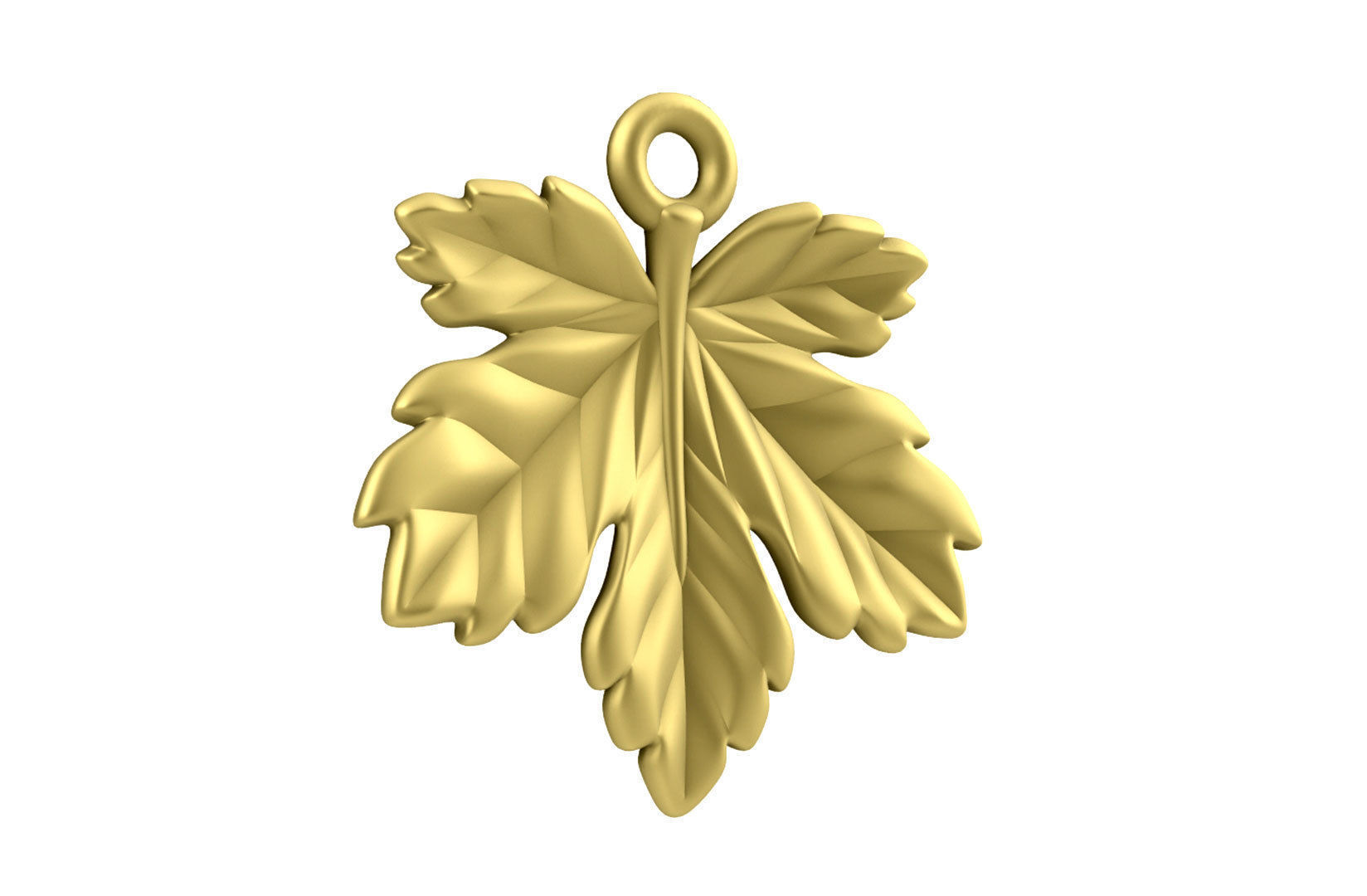 Leaf Charm Set - Maple Leaf Charm -Ring - Earrings - Bracelet 3D print model_3