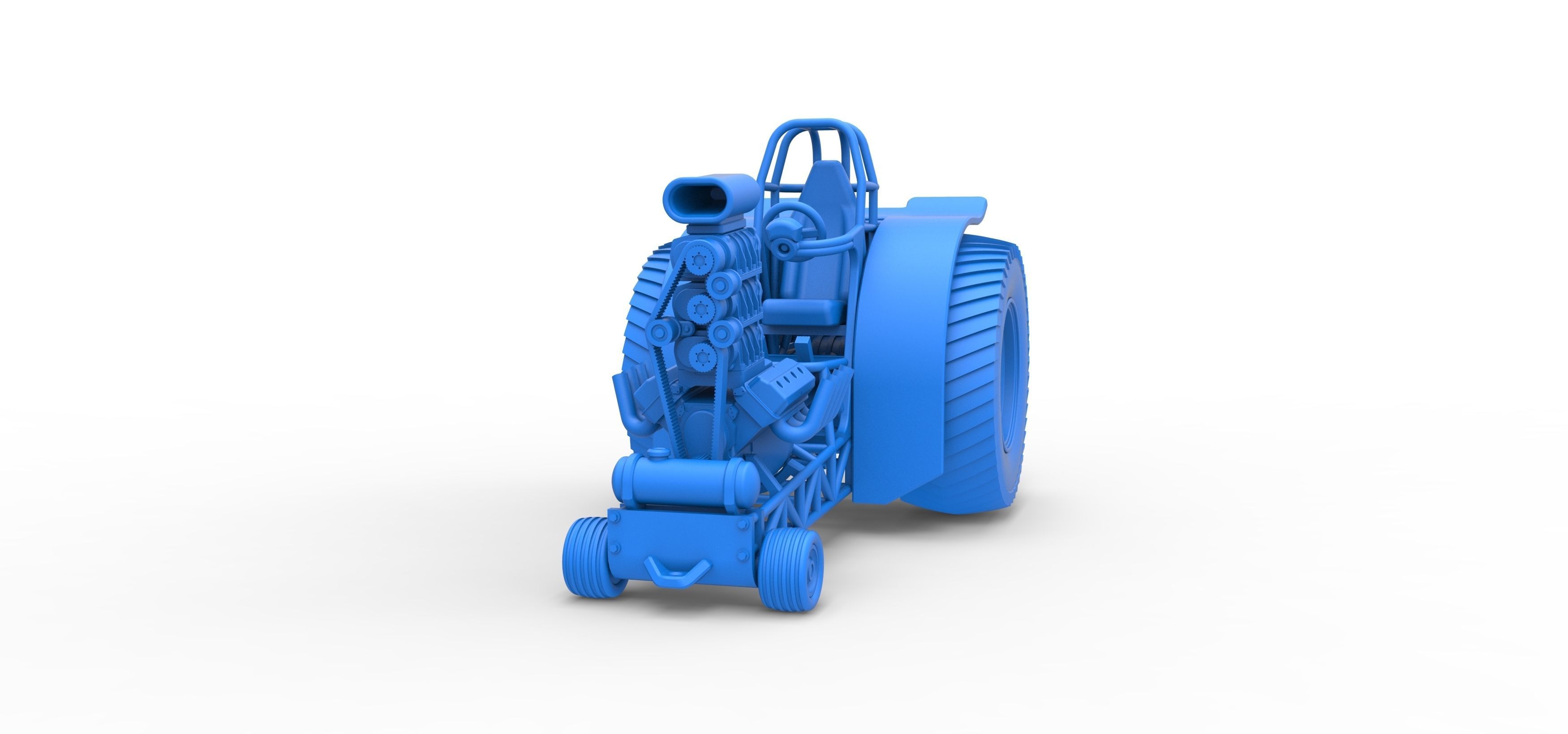 Fun short Super modified Pulling tractor Version 2 Scale 1 to 25 3D print model_18