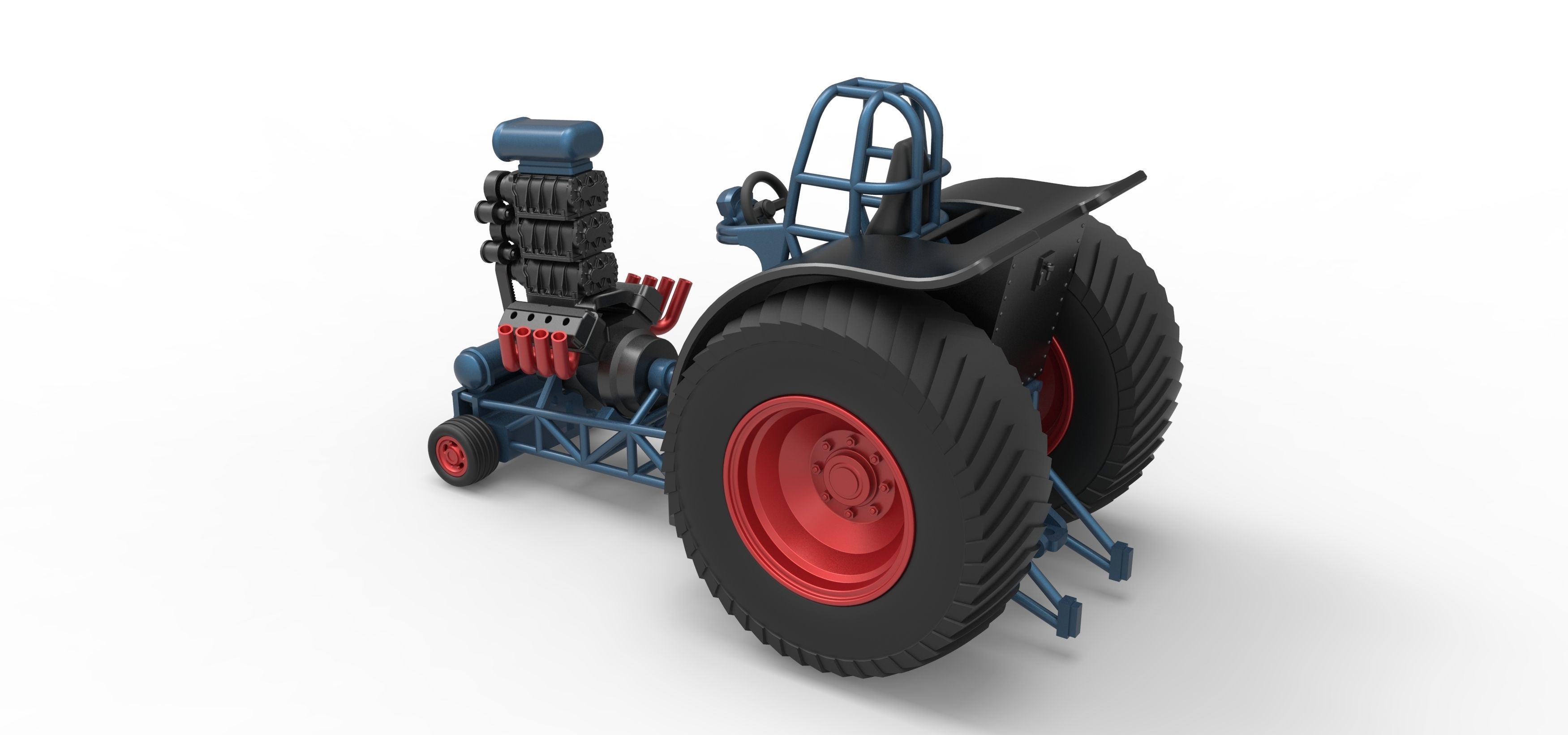 Fun short Super modified Pulling tractor Version 2 Scale 1 to 25 3D print model_11