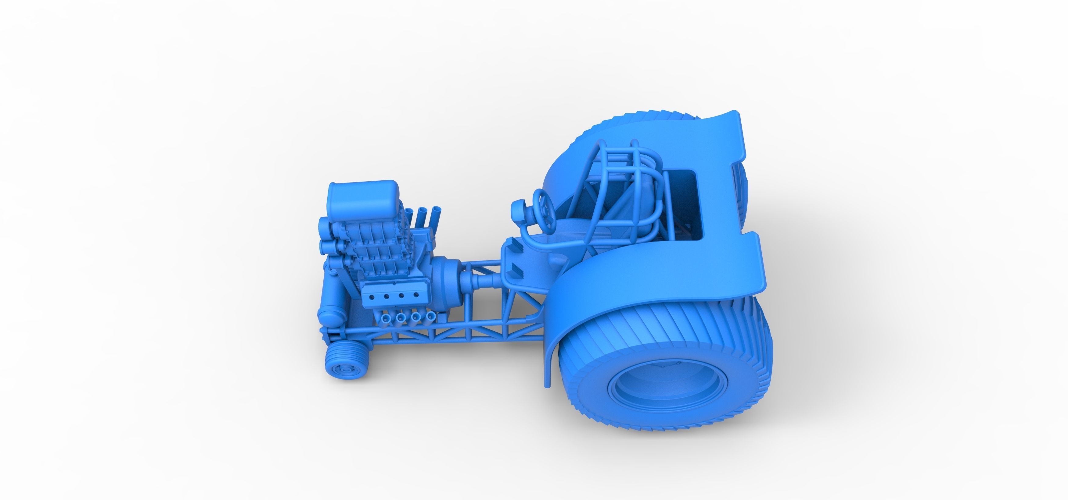 Fun short Super modified Pulling tractor Version 2 Scale 1 to 25 3D print model_23