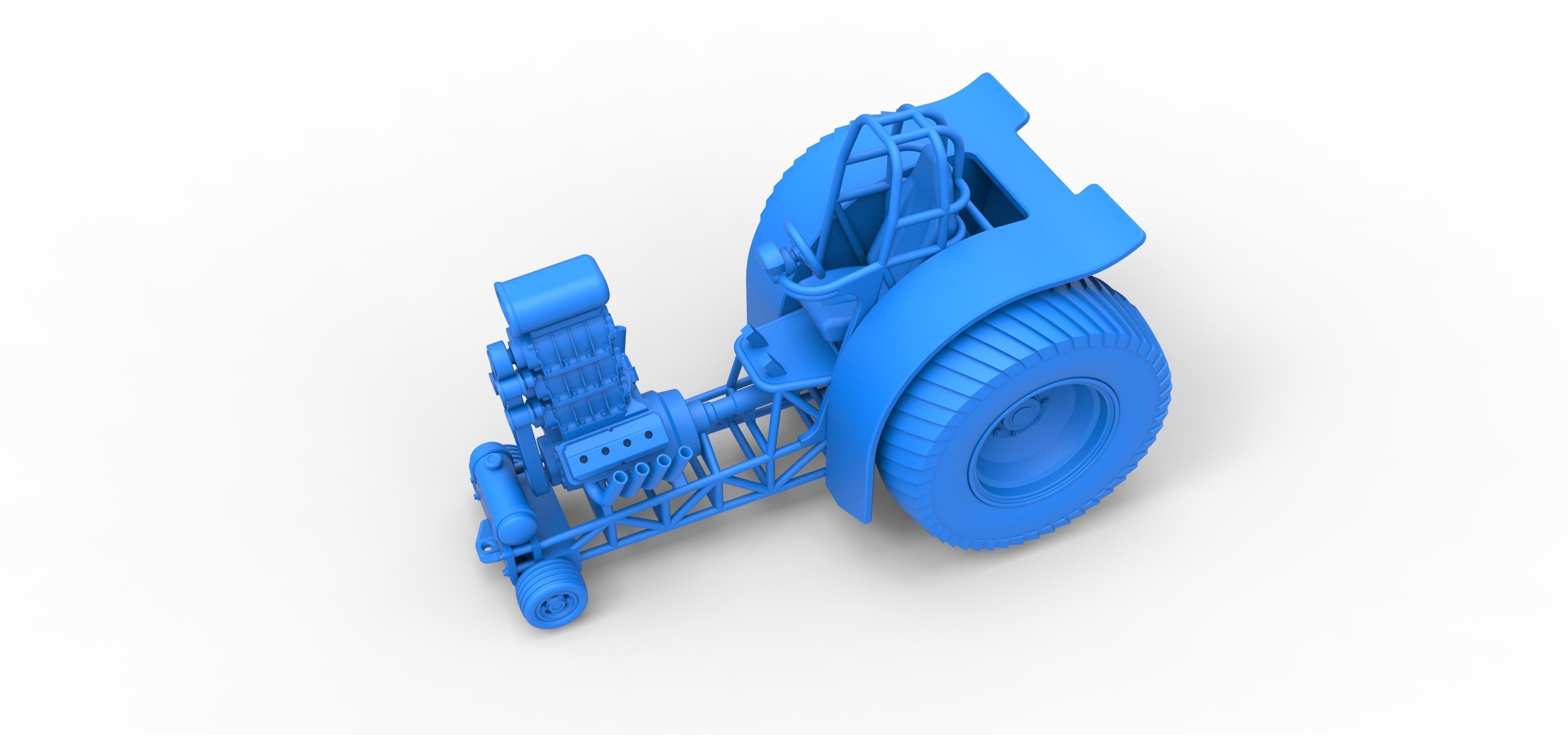 Fun short Super modified Pulling tractor Version 2 Scale 1 to 25 3D print model_16