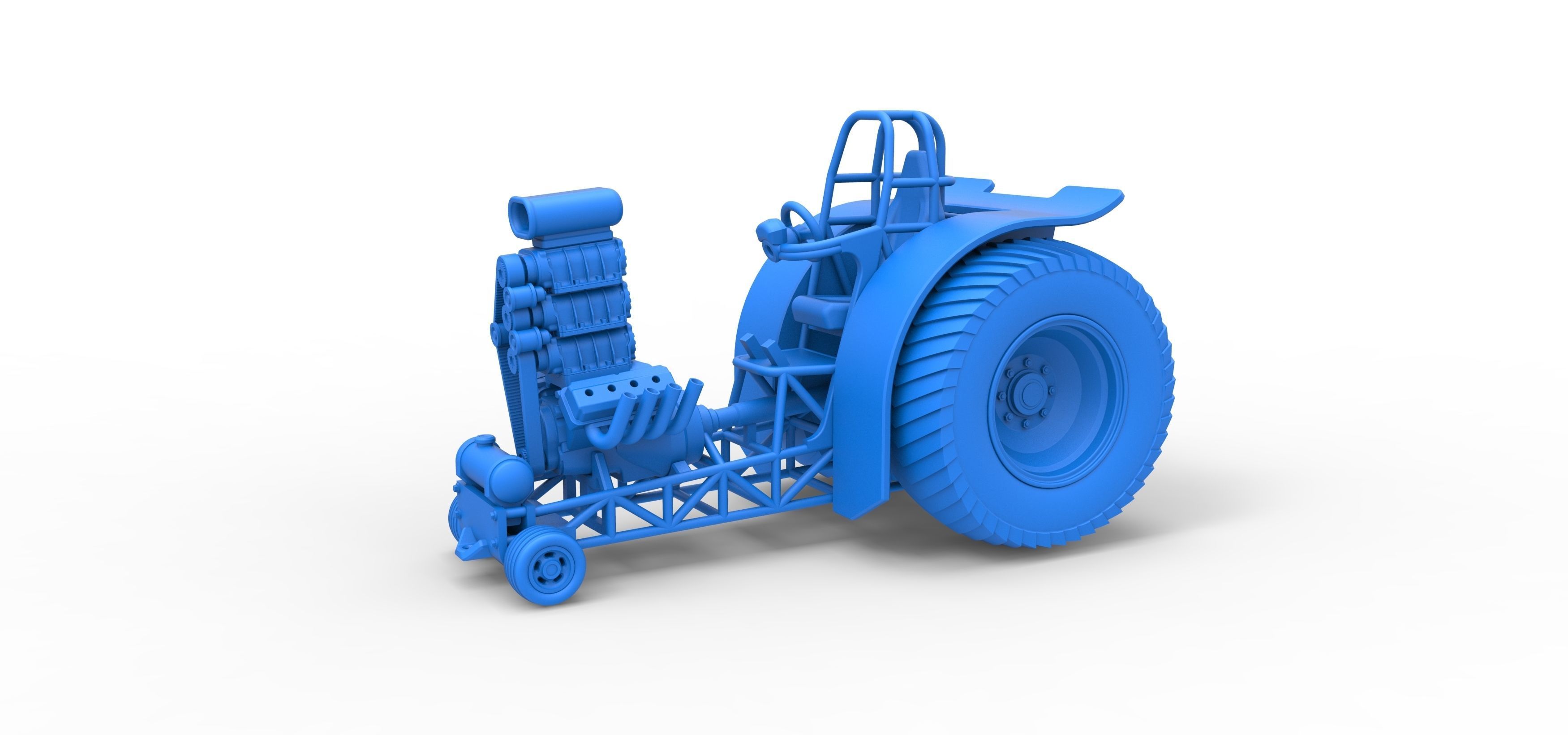 Fun short Super modified Pulling tractor Version 2 Scale 1 to 25 3D print model_15