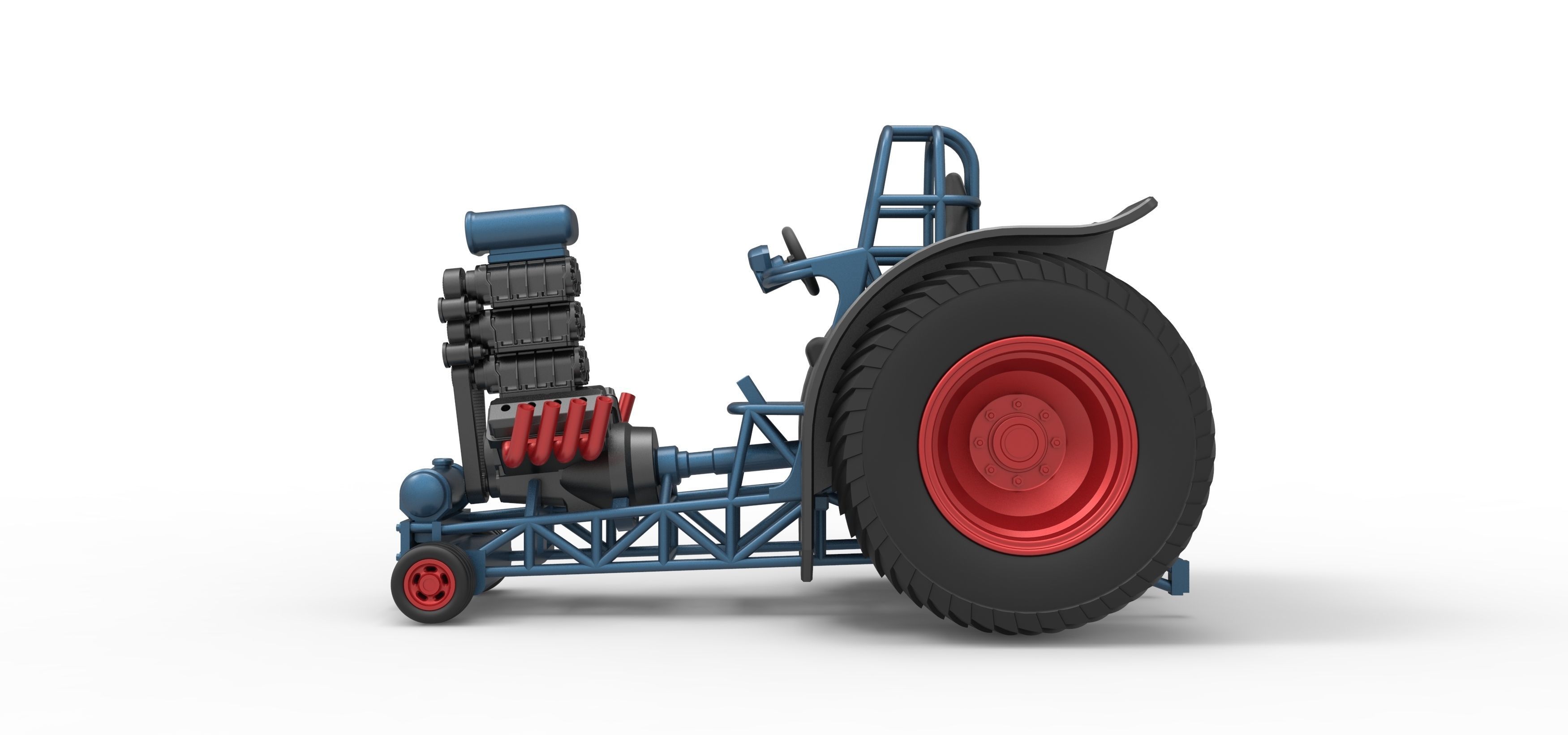 Fun short Super modified Pulling tractor Version 2 Scale 1 to 25 3D print model_8