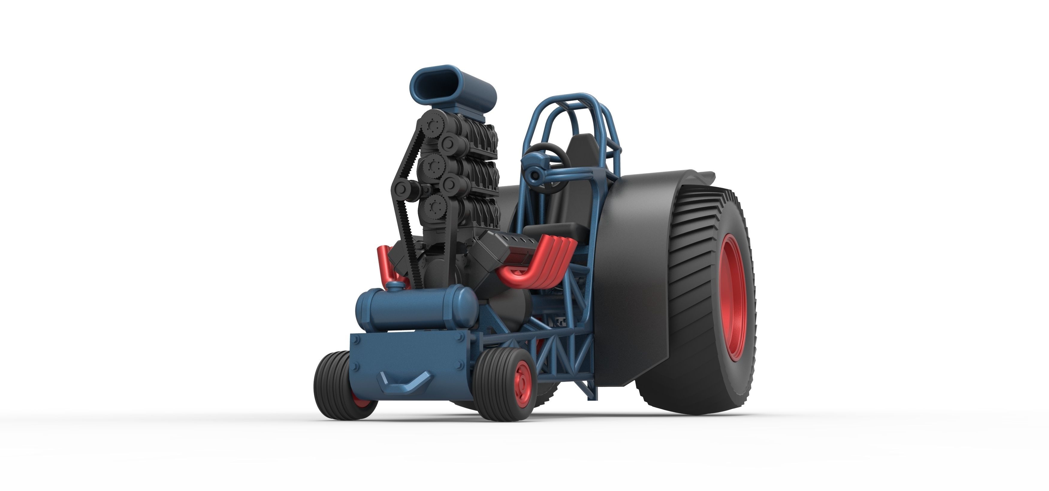 Fun short Super modified Pulling tractor Version 2 Scale 1 to 25 3D print model_5