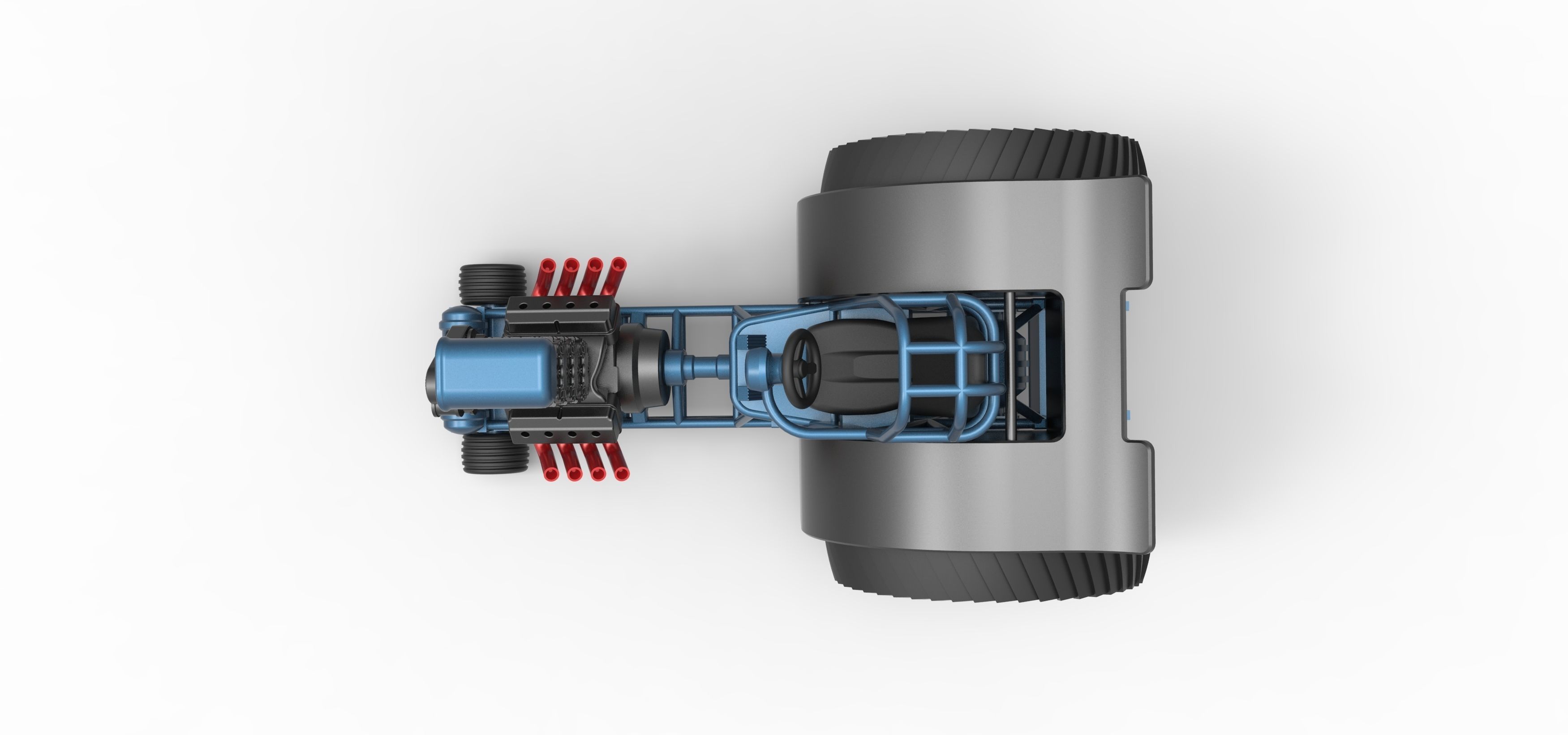 Fun short Super modified Pulling tractor Version 2 Scale 1 to 25 3D print model_10