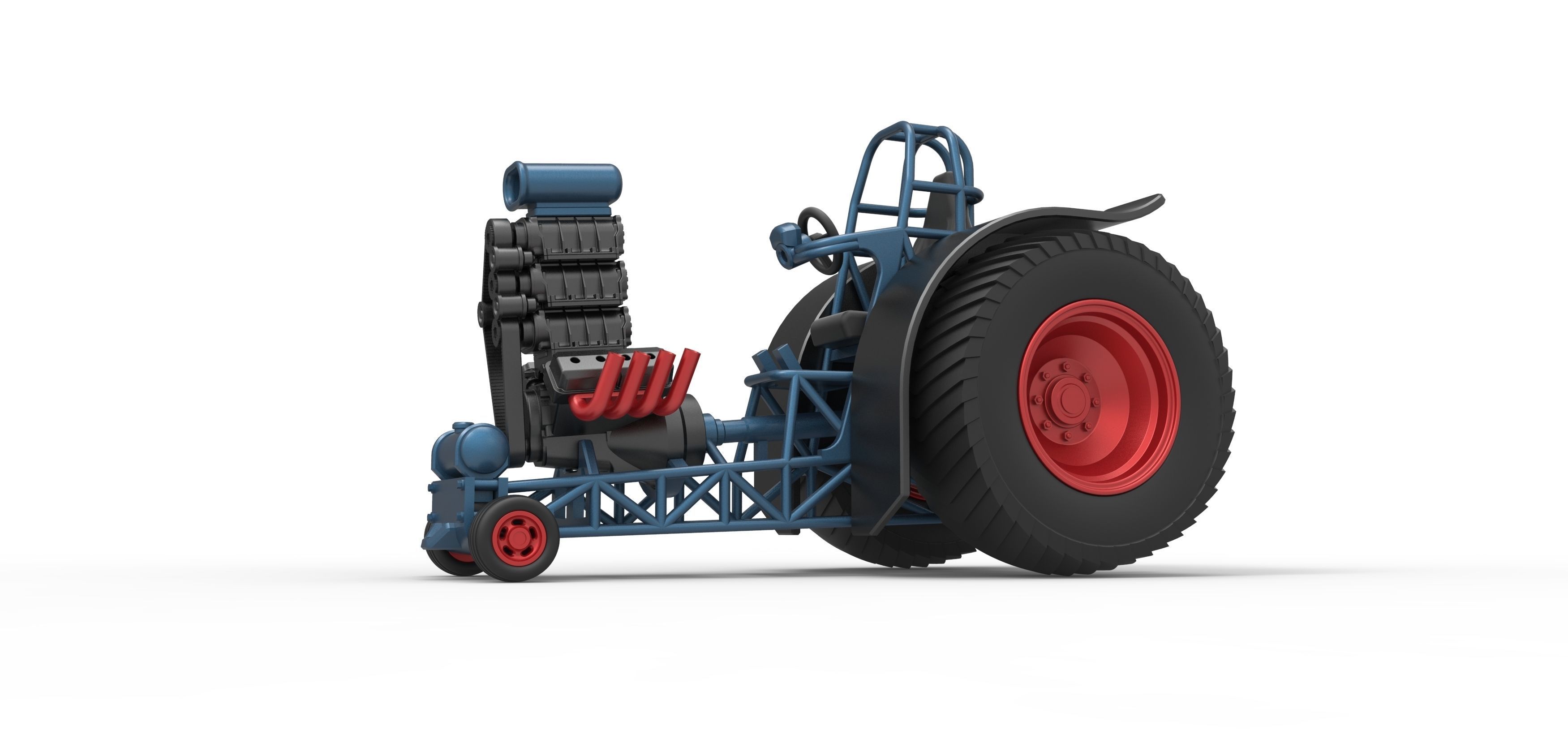 Fun short Super modified Pulling tractor Version 2 Scale 1 to 25 3D print model_3