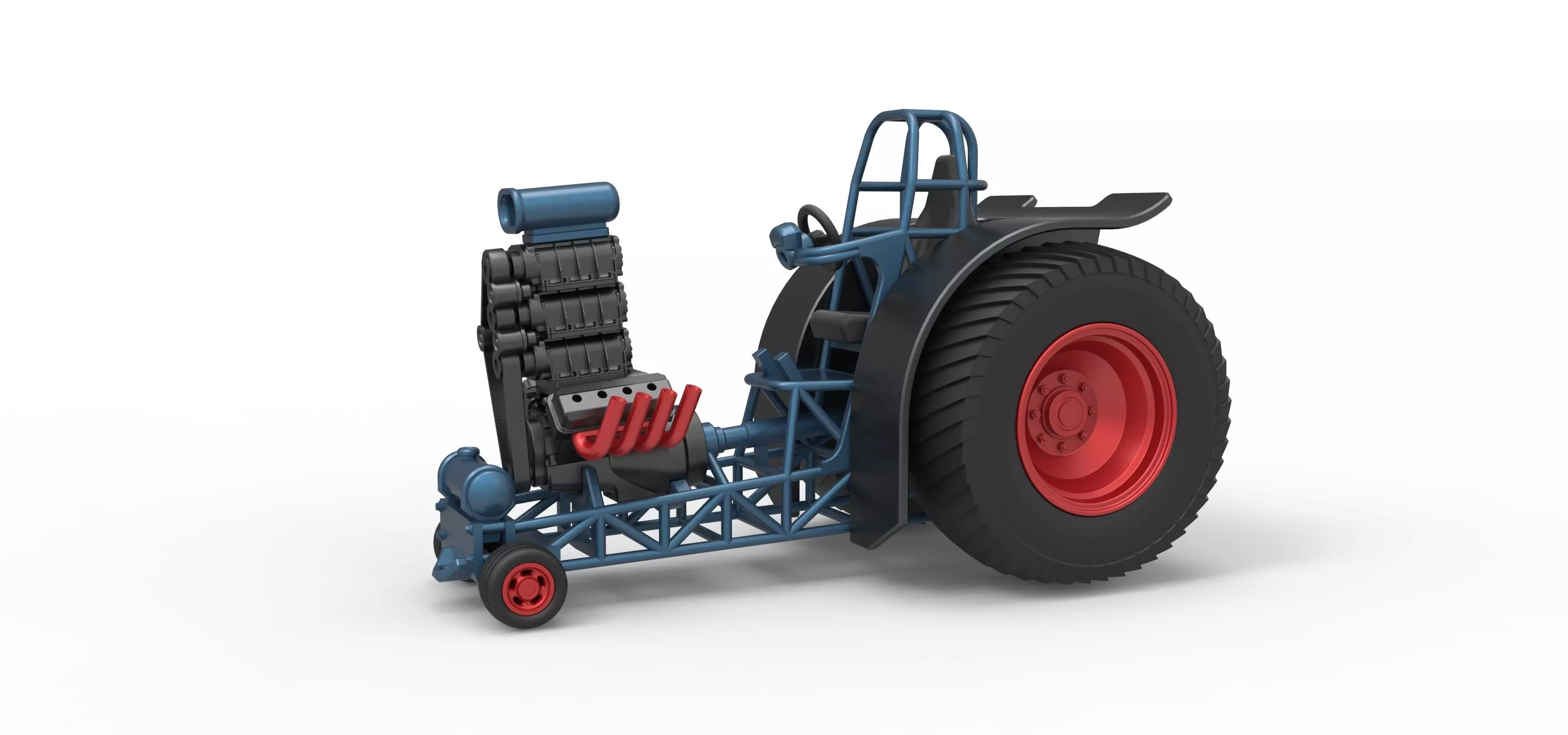 Fun short Super modified Pulling tractor Version 2 Scale 1 to 25 3D print model_0