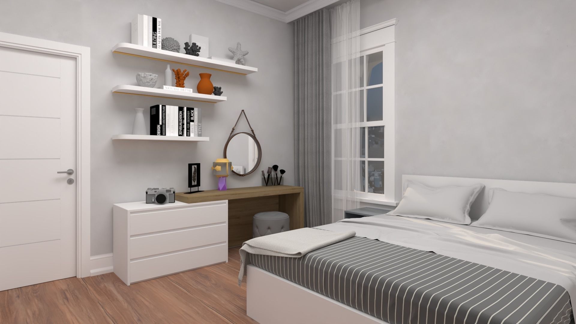 3d villa house model architecture 3D model_1