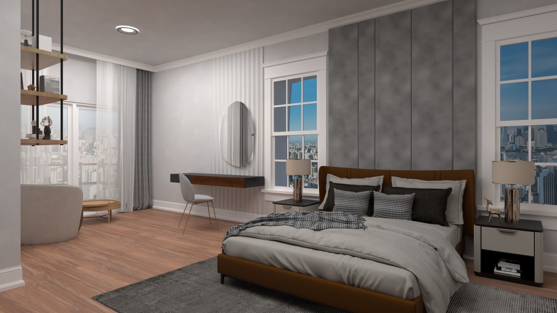 3d villa house model architecture 3D model_4