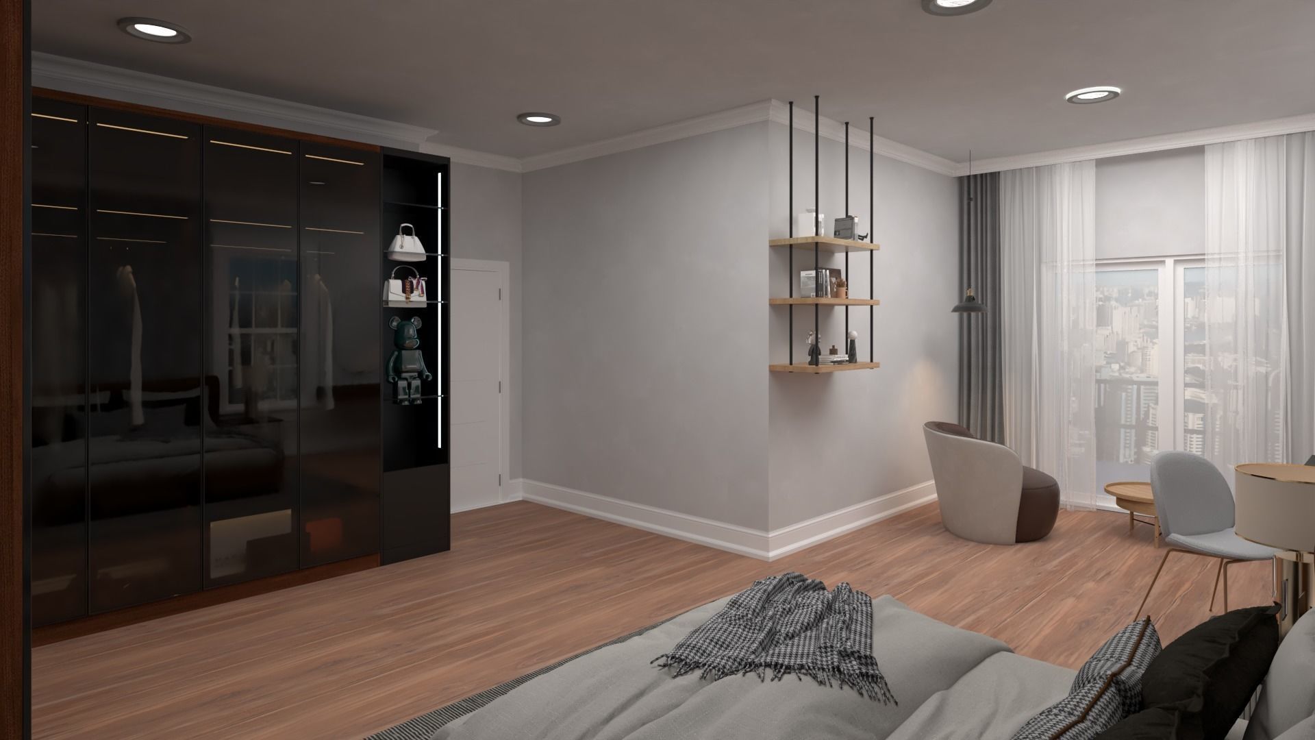 3d villa house model architecture 3D model_7