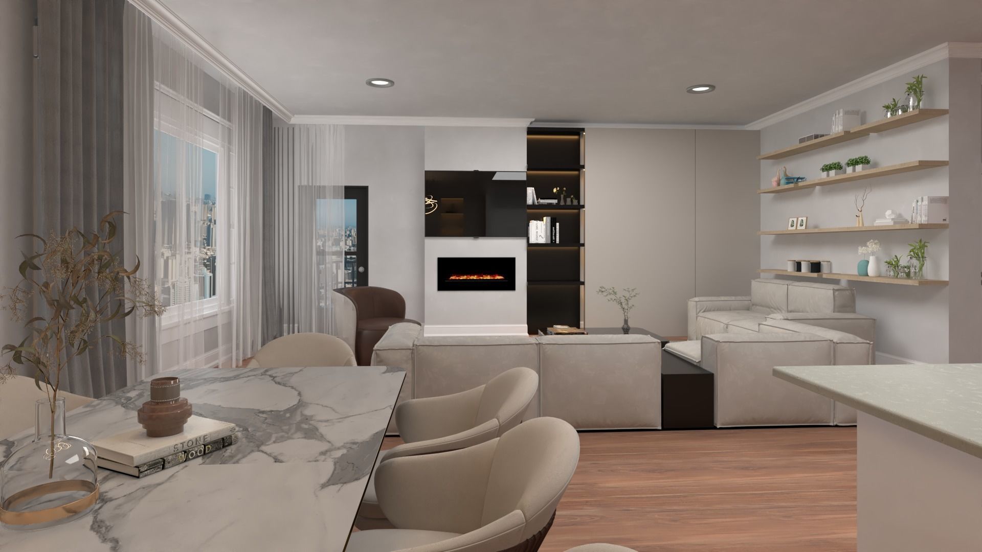 3d villa house model architecture 3D model_2