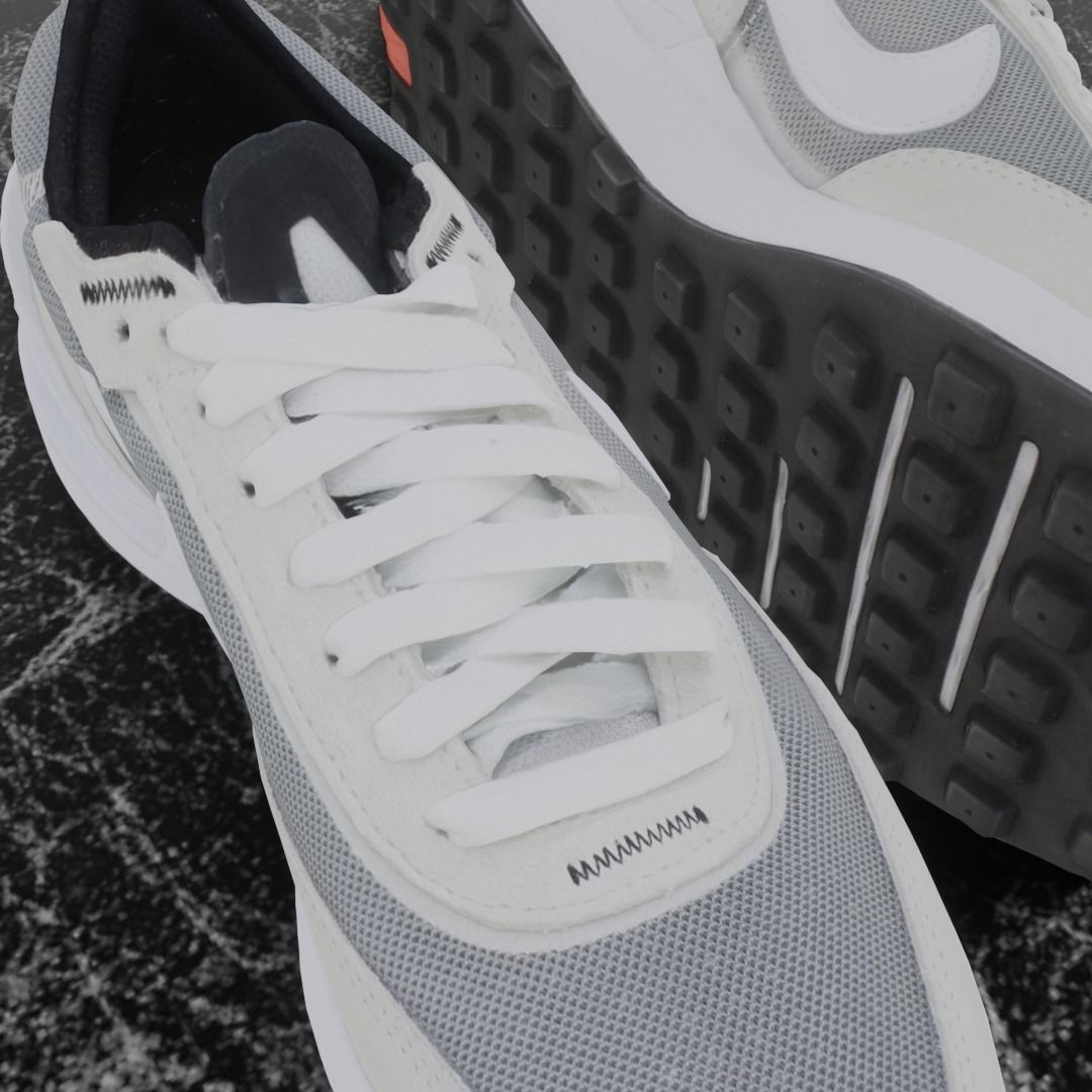 Nike 3D Shoes - White-Alpha Low-poly 3D model_6