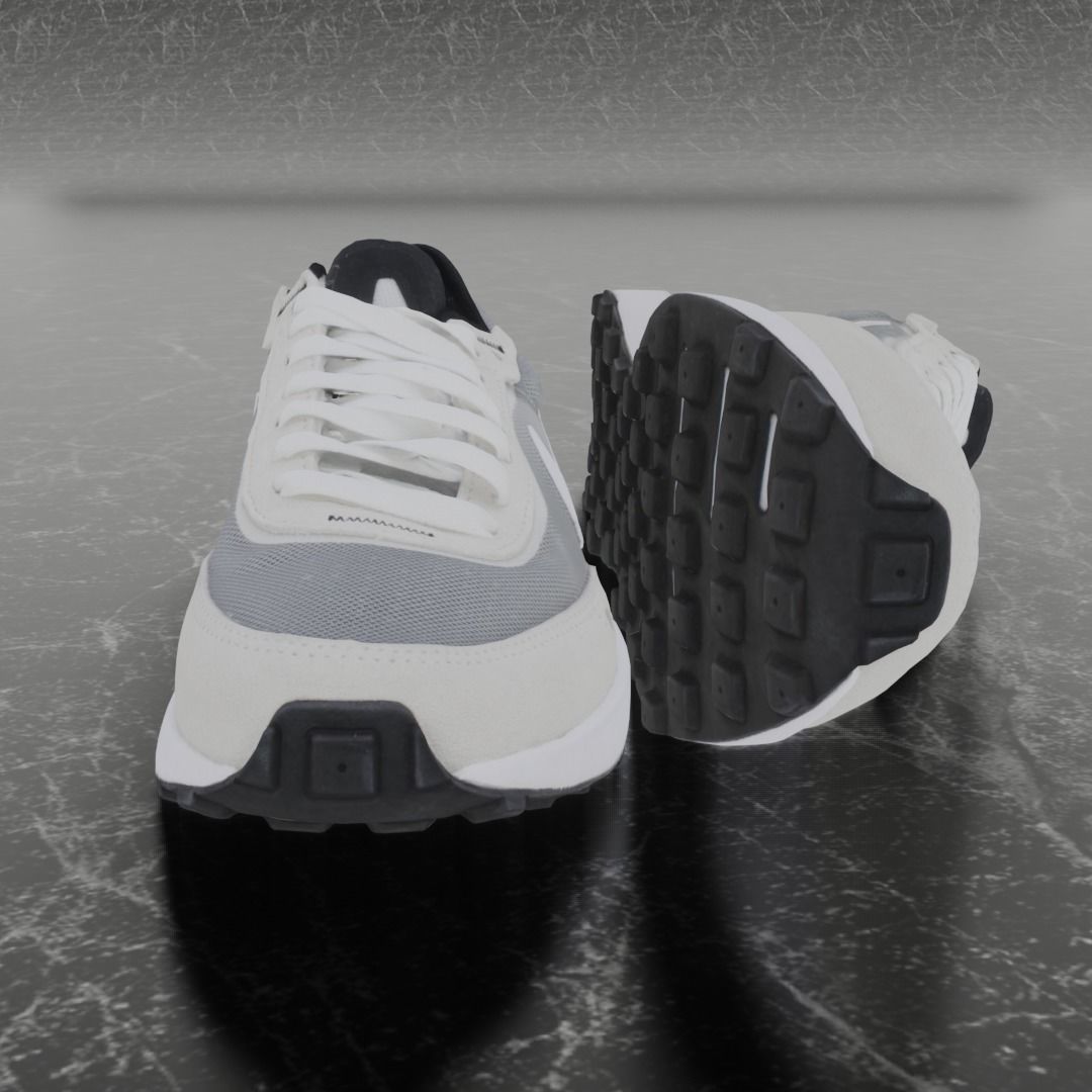 Nike 3D Shoes - White-Alpha Low-poly 3D model_5
