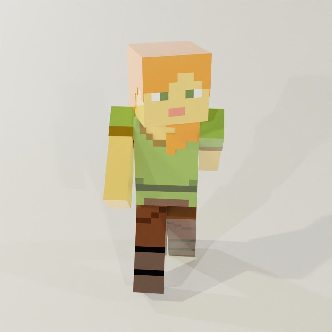 Minecraft Alex 3D model_1