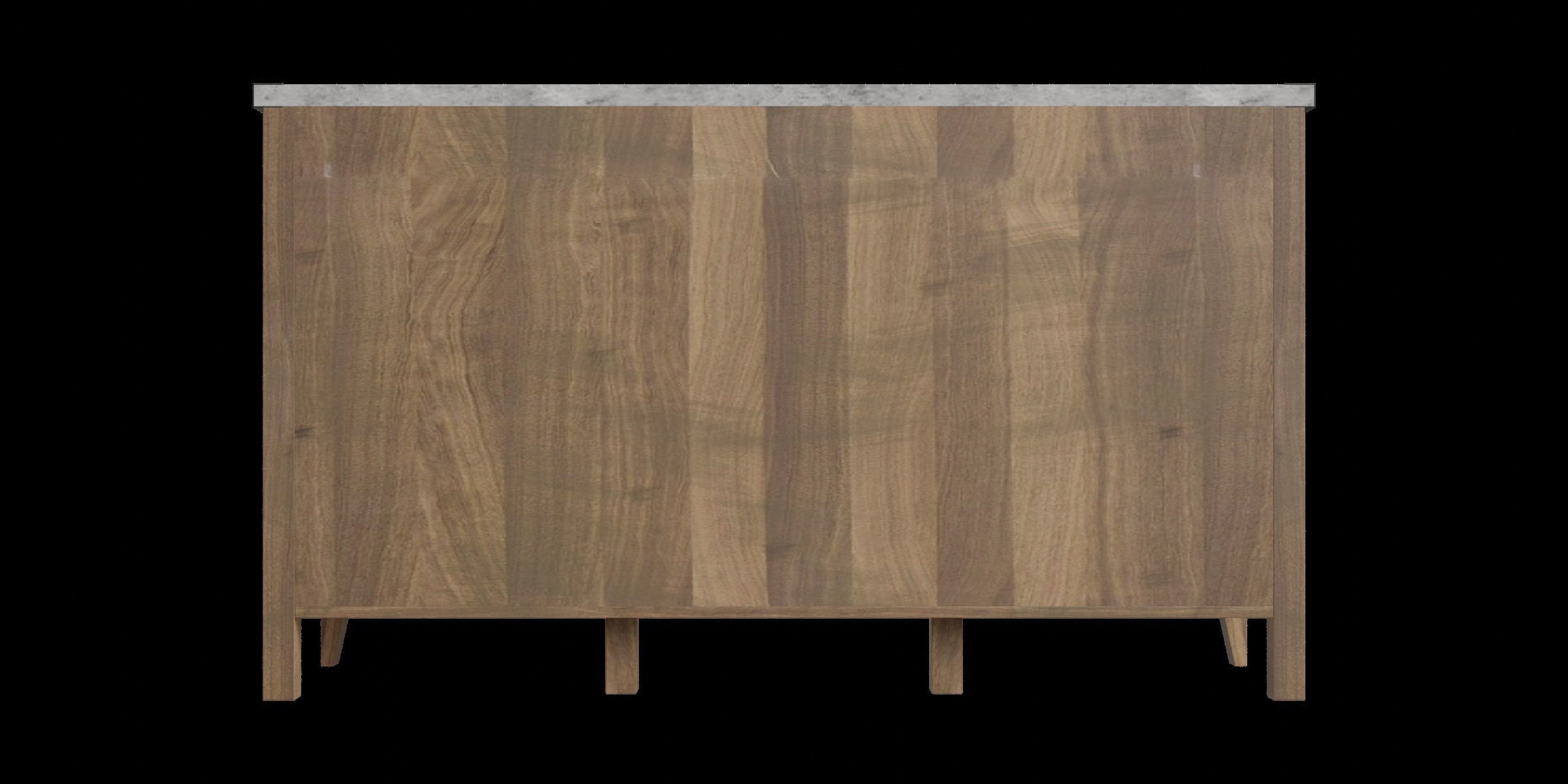 Dark Concrete Top Rustic Oak Base Tv Stand Low-poly 3D model_6