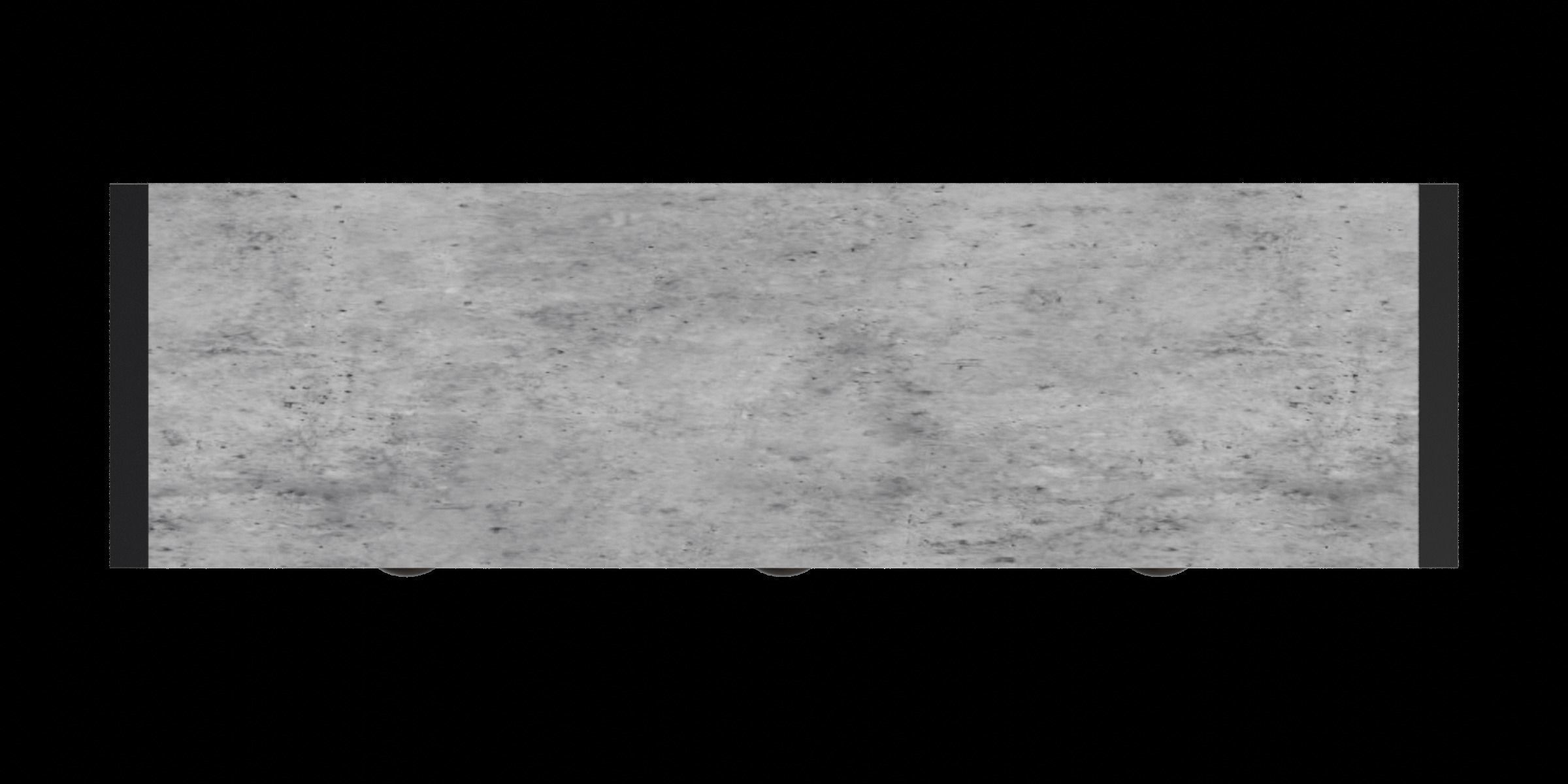 Dark Concrete Top Rustic Oak Base Tv Stand Low-poly 3D model_1