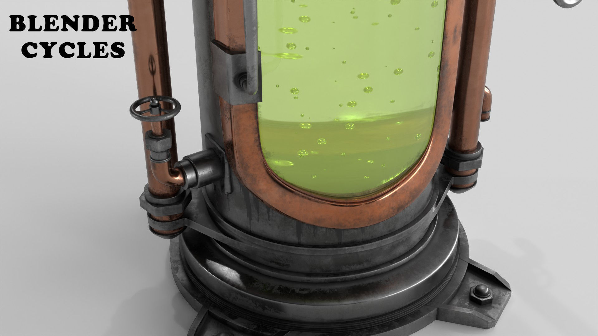 Steampunk Box For Experiments Low-poly 3D model_6