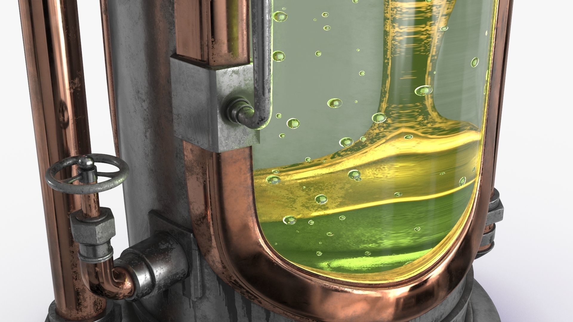 Steampunk Box For Experiments Low-poly 3D model_23