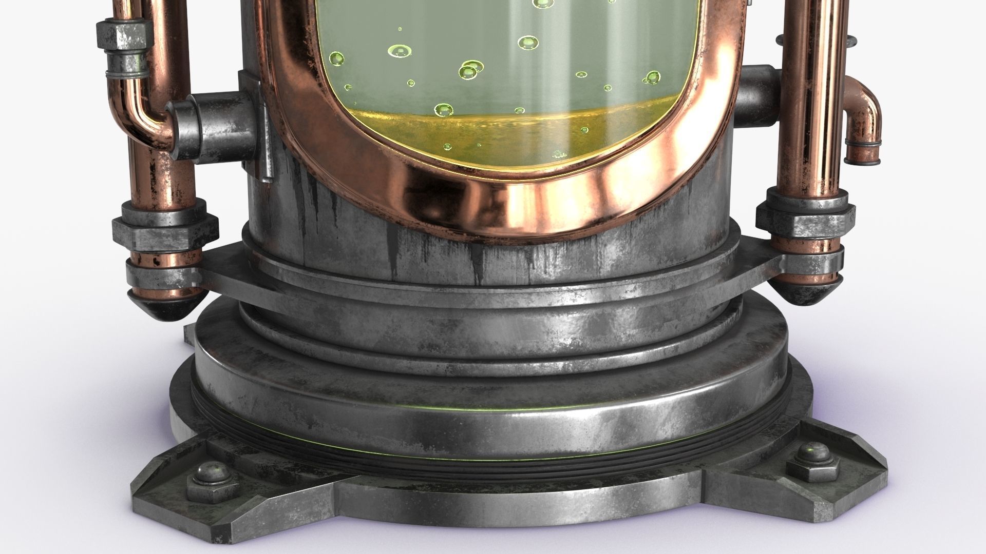 Steampunk Box For Experiments Low-poly 3D model_21