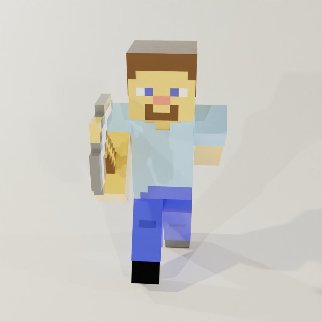 Minecraft Steve 3D model_1