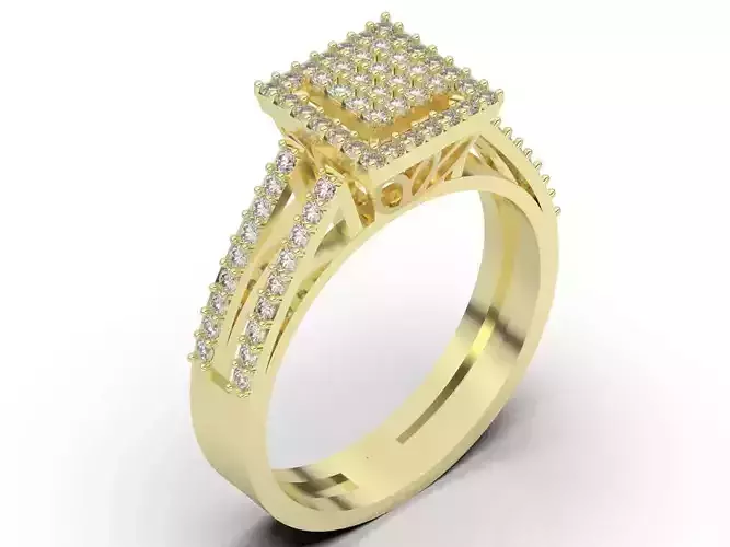 fashion ring engagement ring silver gold