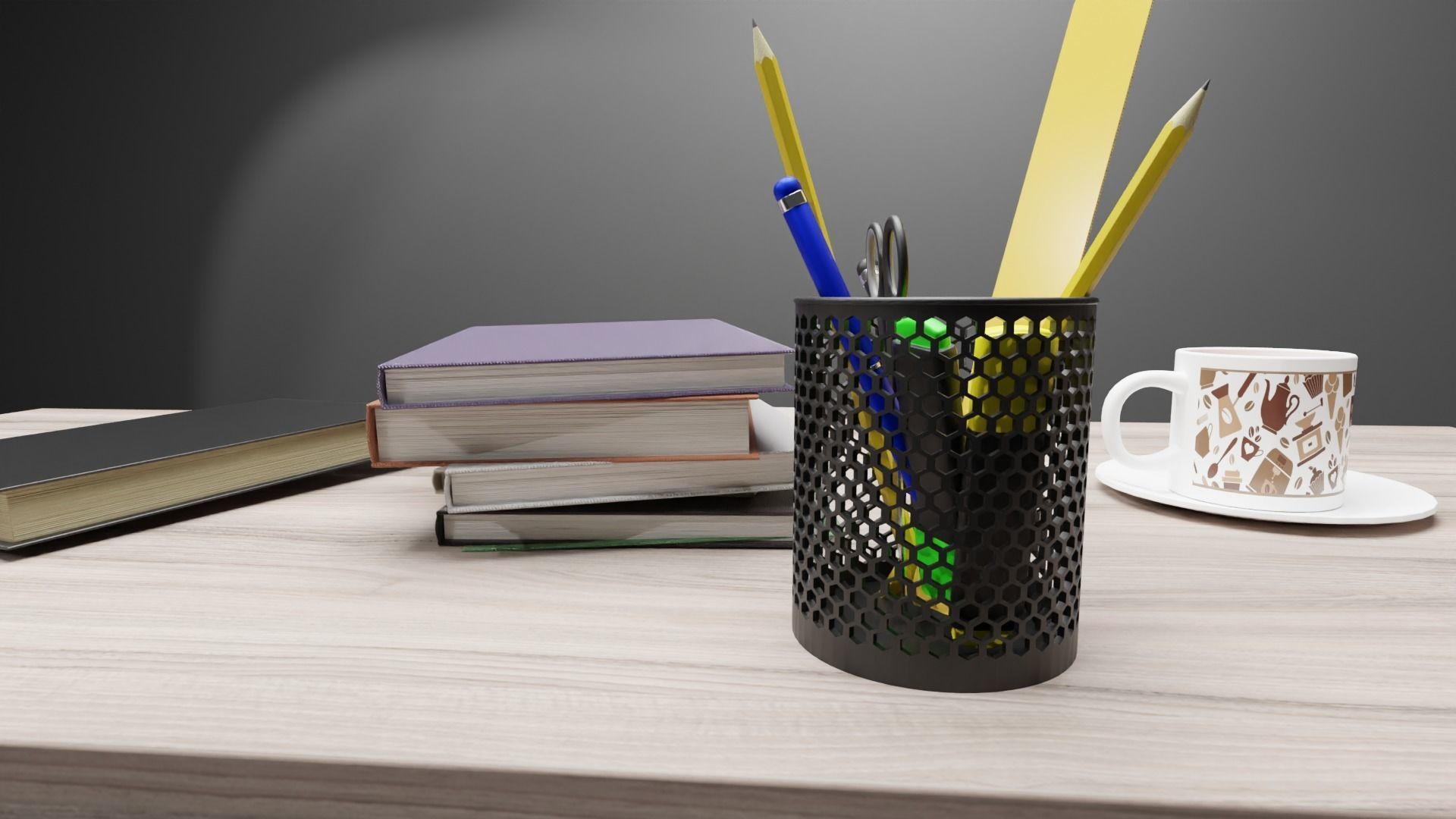 Pen Holder ready for 3D printing Free 3D print model_4