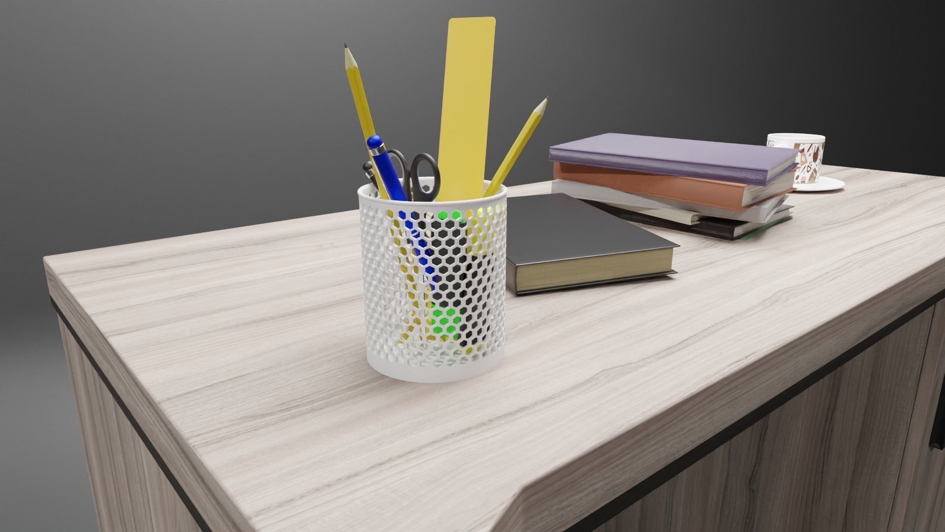 Pen Holder ready for 3D printing Free 3D print model_1