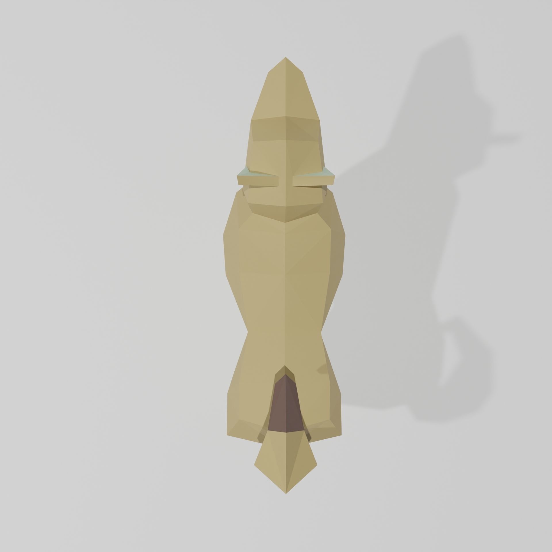 Low Poly standing dog 3D print model_4