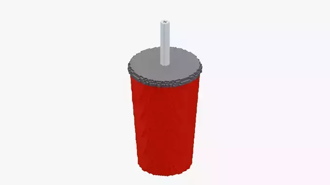 Voxel Drink Low-poly 3D model