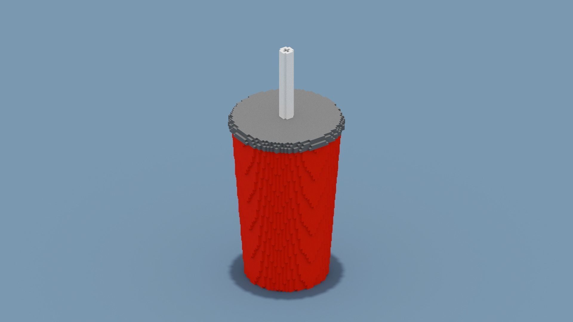 Voxel Drink Low-poly 3D model_7