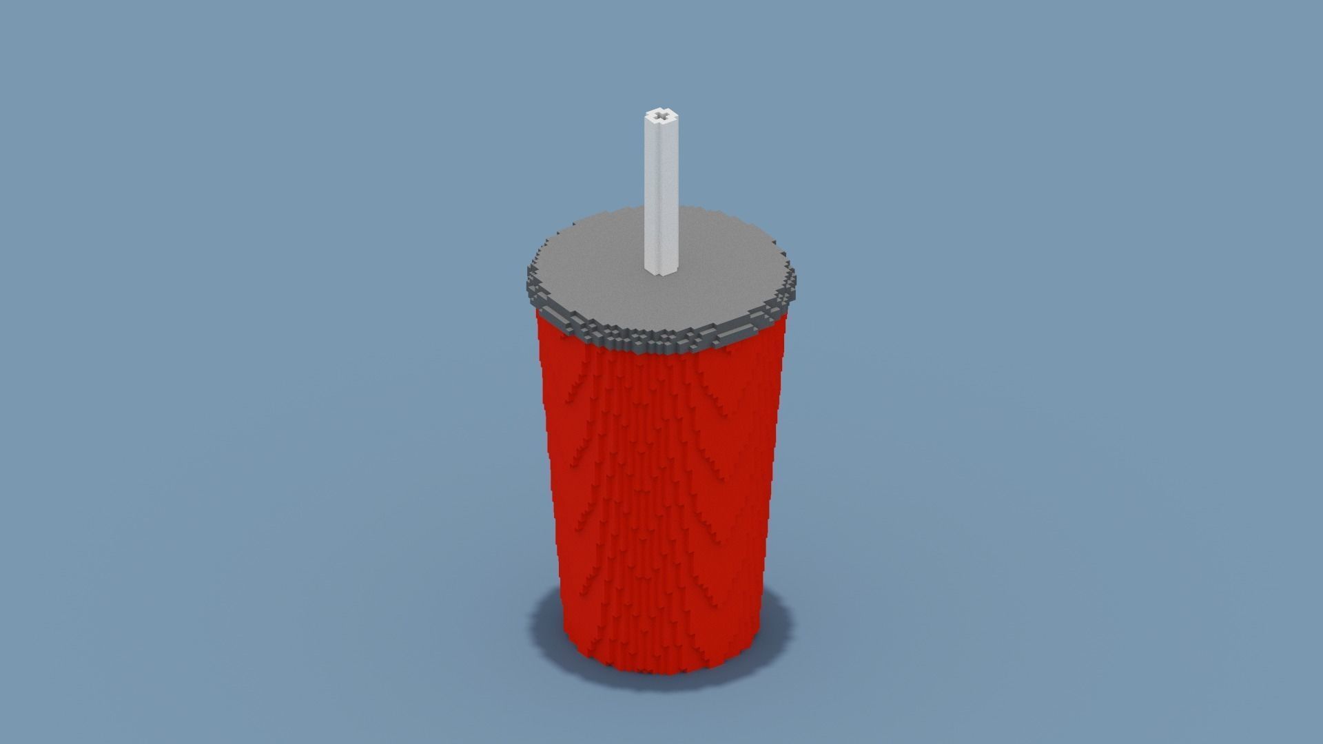 Voxel Drink Low-poly 3D model_1