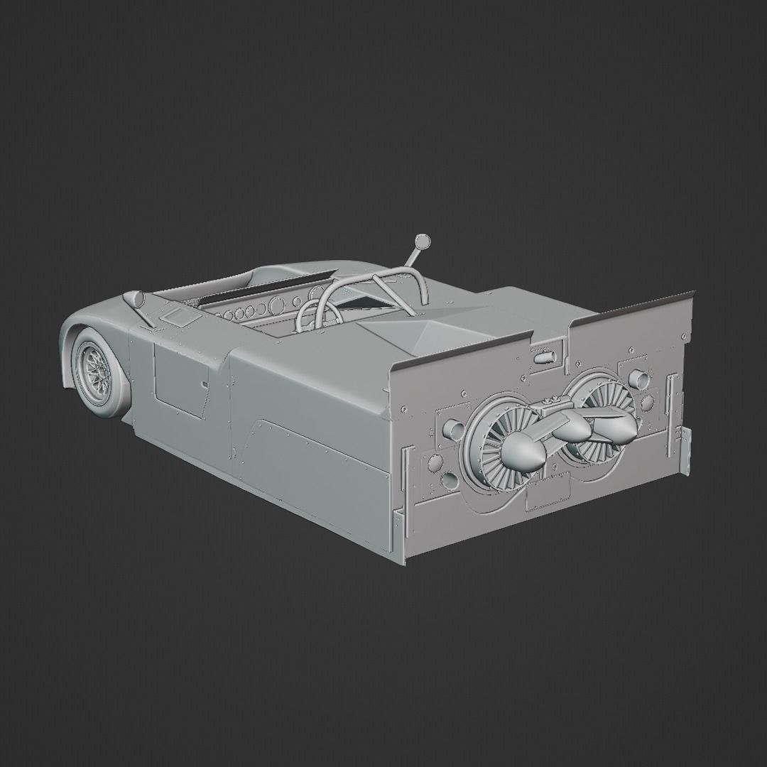 Chaparral 2J 1970 Low-poly 3D model_6