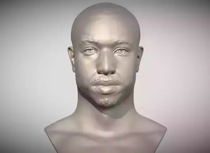 Michael B Jordan bust for 3D printing 3D print model