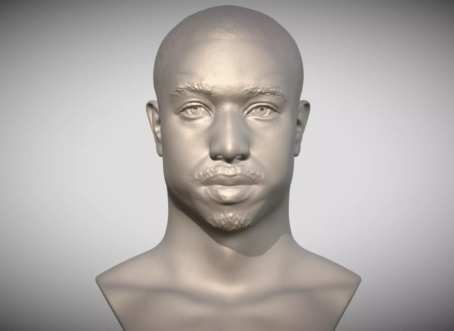 Michael B Jordan bust for 3D printing 3D print model_0