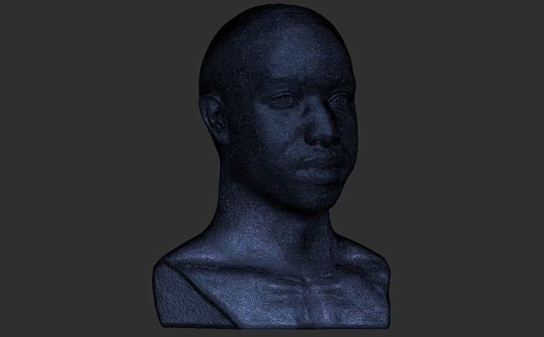 Michael B Jordan bust for 3D printing 3D print model_31