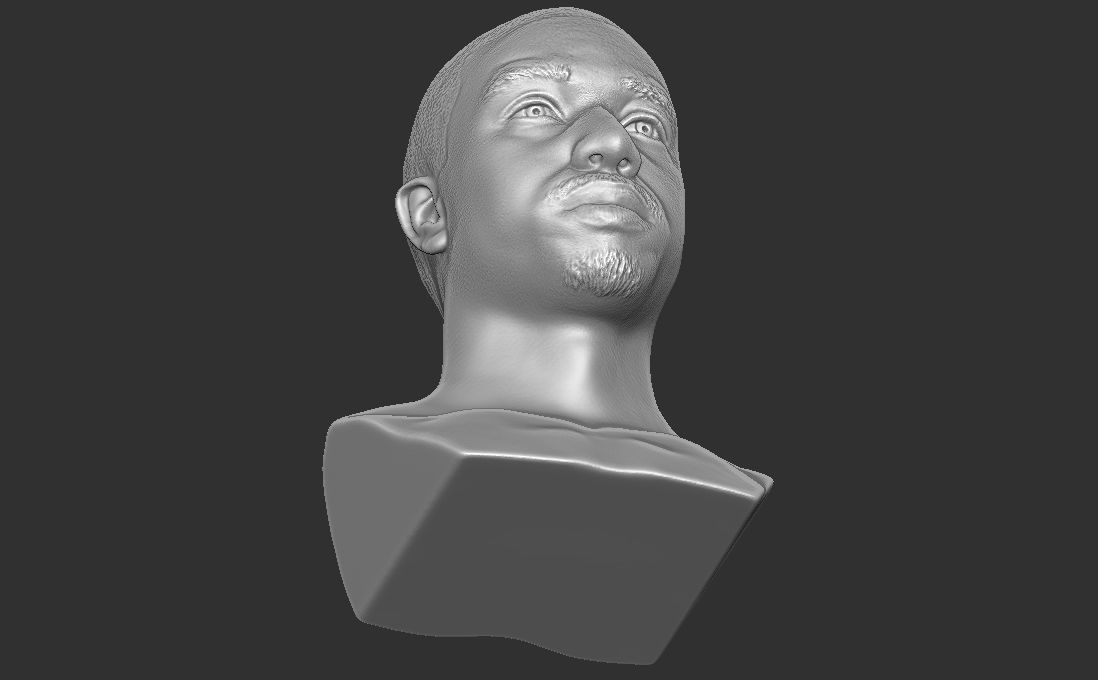 Michael B Jordan bust for 3D printing 3D print model_25