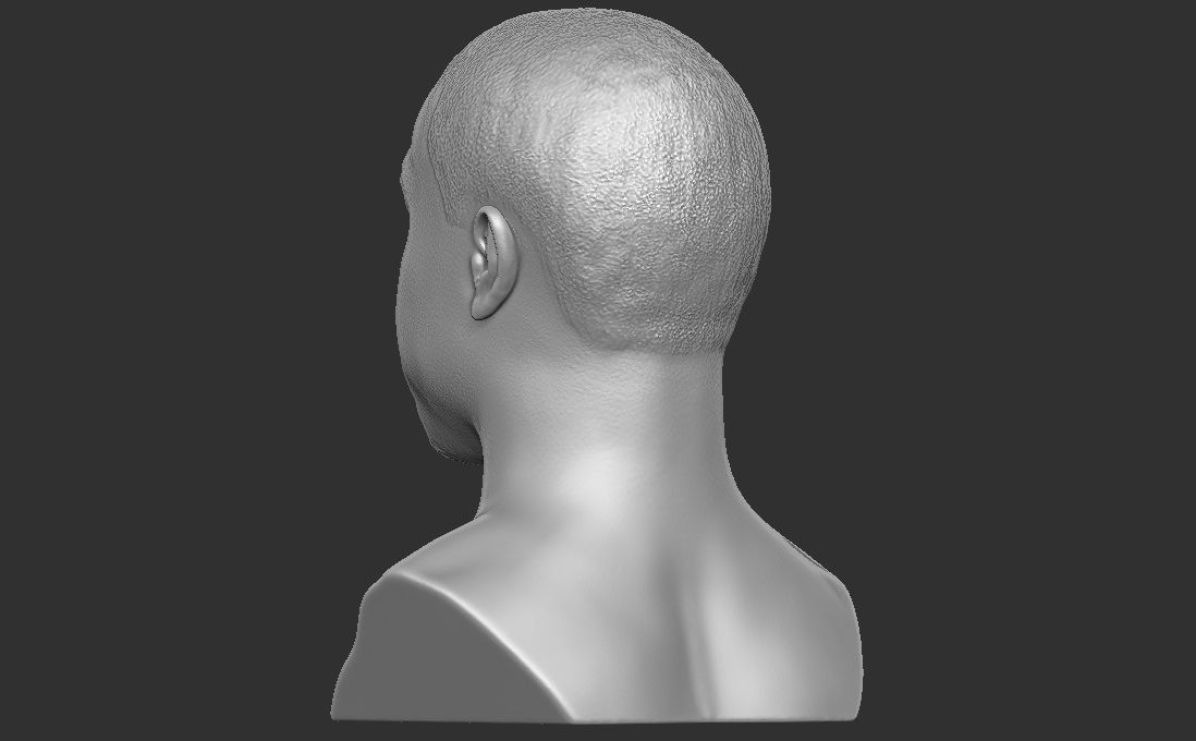 Michael B Jordan bust for 3D printing 3D print model_12