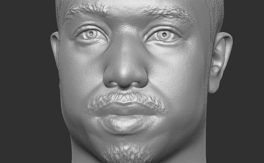 Michael B Jordan bust for 3D printing 3D print model_21