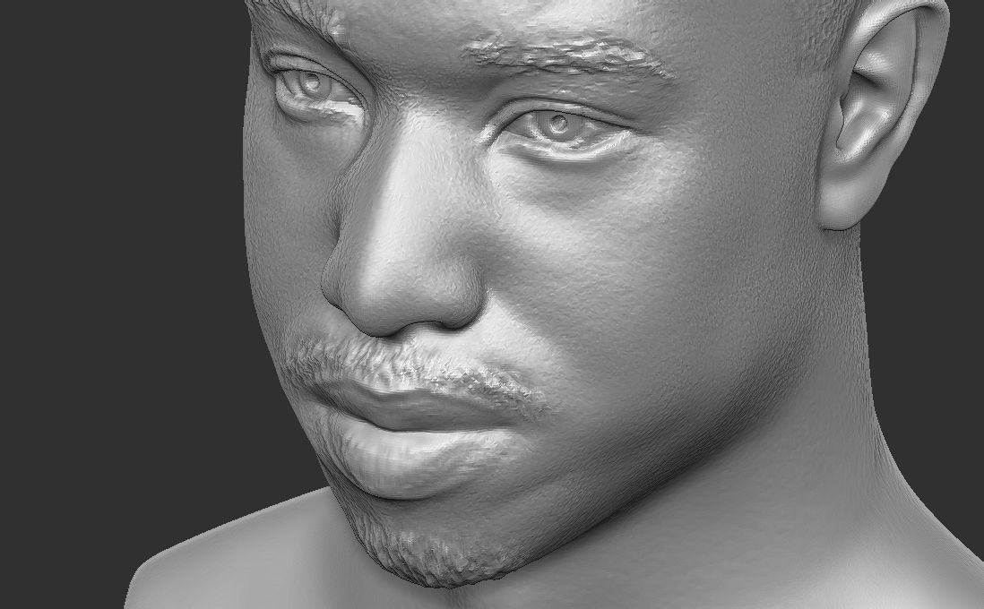 Michael B Jordan bust for 3D printing 3D print model_24