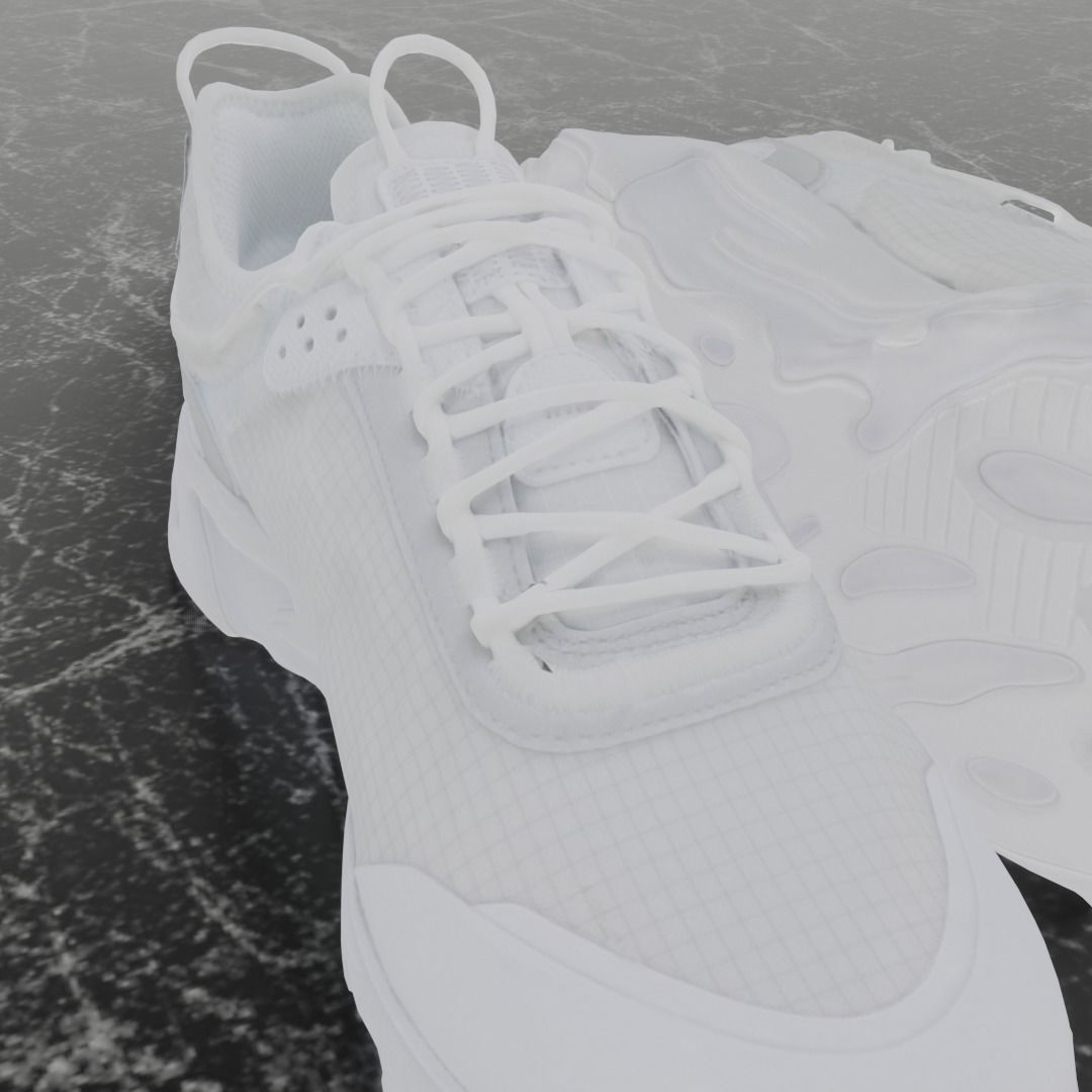 Nike 3D Shoes - White N354 Series Low-poly 3D model_7