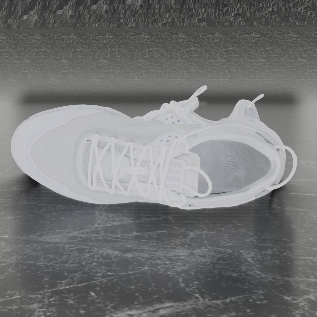 Nike 3D Shoes - White N354 Series Low-poly 3D model_5