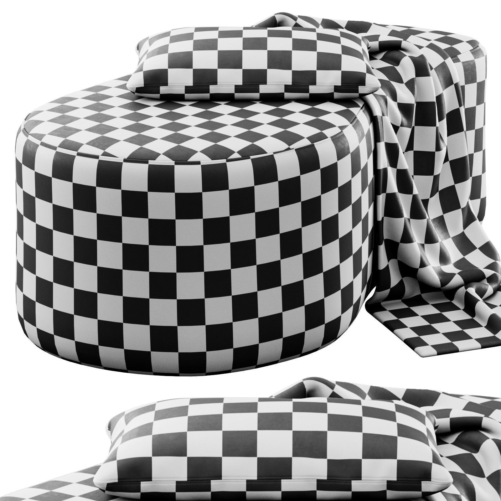 Dot to pouf by Sintesi 3D model_13